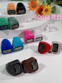 1pc Multi-Color Ring Tally Counter, 0-99999 Counting, Comfortable Touch, Unisex Minimalist Daily Style, Portable Counter For Praying, Chanting, Warehousing, Customer Flow Control, Golf And Other Counting Purposes - Multicolor - View 13
