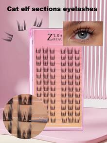 12对/72簇C型卷翘猫眼假睫毛，灵动卷翘，搭配实用睫毛嫁接工具，高品质产品，适合睫毛较短的女性打造自然妆效，适用于约会、工作、日常佩戴和派对等场合，深受东南亚女性喜爱。 - C - 查看 2