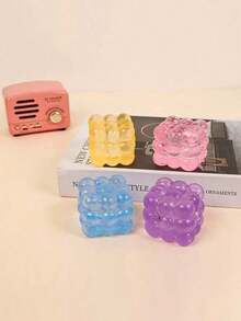 New Malt Squeeze Stress Relief Cube Toy, Ultra-Thin Squeeze Malt Anti-Pressure Toy, 1pc Soft Slow Rebound Water Cube Toy, Grape Texture, Slow Rebound, Durable, Suitable For Students, Teenagers/Adults, Ideal As Holiday Surprise Stress Relief Gift, Holiday/Birthday Gift, Halloween Gift, Christmas Gift, Christmas Eve Gift - Nhiều màu - Xem 5