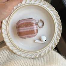 Minimalist Striped Earphone Case, Compatible With Apple 1/2/3/4/Pro/Pro2/Pro3, Lightweight Anti-Drop Earphone Protective Cover - Pink - View 1