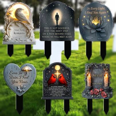 Between Every Inch, There Is A Unique And Enduring Tribute, Crafted From Crystal Clear Acrylic. Our Commemorative Stakes Transform Sunlight And Memories Into Eternal And Gentle Radiance.