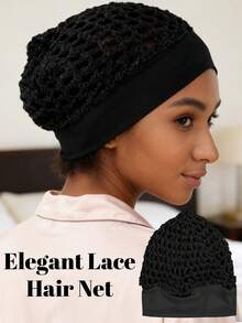 1pc Wig Cap, Double-Sided Wig Cap - Black - View 4