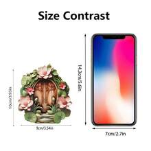 1.0cm Thick Mini Fairy Door Decor, Garden Micro Landscape Decoration, Fairy Door Shaped Tabletop & Potted Plant Scene Accessory, Farmhouse Style Decor, Outdoor & Garden Decoration, Gardening Ornament (Double-Layer Craft) - JLM043 - View 8