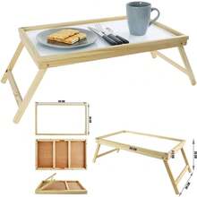OISE ART STORE Tavolino Legno Colazione Letto Pieghevole Tavolo Lettura Multiuso Notebook - - Multicolore - Visualizzare 1
