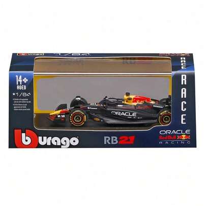 Burago 1:64 比例 2025 F1 合金模型 - 红牛 RB21 #1 维斯塔潘、法拉利 SF25 #44 汉密尔顿、迈凯伦 MCL39 #4 诺里斯 | 收藏展示玩具，适合 14 岁及以上人群