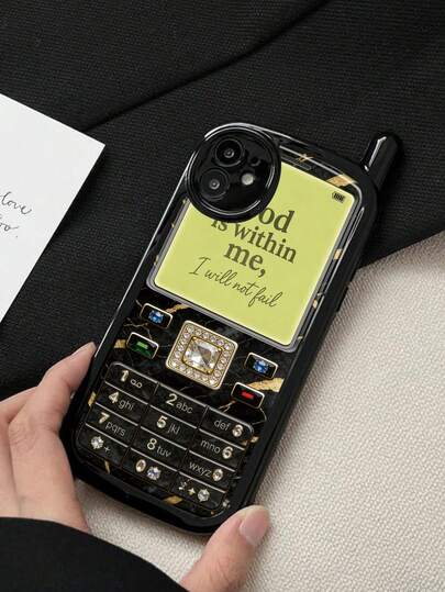 Colorful Painted Digit Design Black Flat Print Fashionable Minimalist Shockproof Phone Case Suitable For IPhone 17/17 Pro Max/16/15 XR/7/8/16 Pro Max/13/14/15 Pro Max/12 Pro Max/13 Pro Max/14 Pro Max