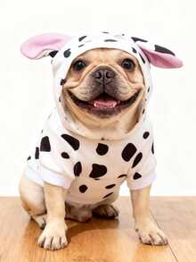 LUCKIE LABO 1 件达尔马提亚狗造型连帽运动衫服装适合狗和猫 - 黑與白 - 查看 5