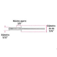 Remaches Acabado Natural - 5/32" - Bolsa con 50 pzs de aluminio - A - Ver 4