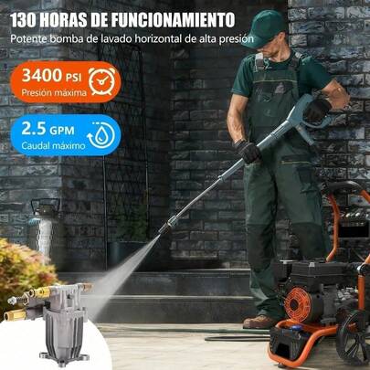 Bomba Para Hidrolavadora 6.5hp Eje Horizontal Aluminio