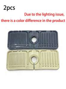 1 Piece Kitchen Silicone Faucet Drip Tray Can Be Cut To Fit Sink, Multi-Functional Waterproof And Anti-Fouling Countertop Storage Mat, Homewashing Gap Water Drip Board, Kitchen Magic Tool - Multicolor - View 12