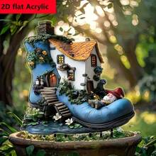 Bohemian Gnome House Acrylic Garden - Charming Outdoor Decor For Yard, Lawn & Flower Beds, Perfect Birthday Or Holiday Gift For Family And Friends - A - View 4