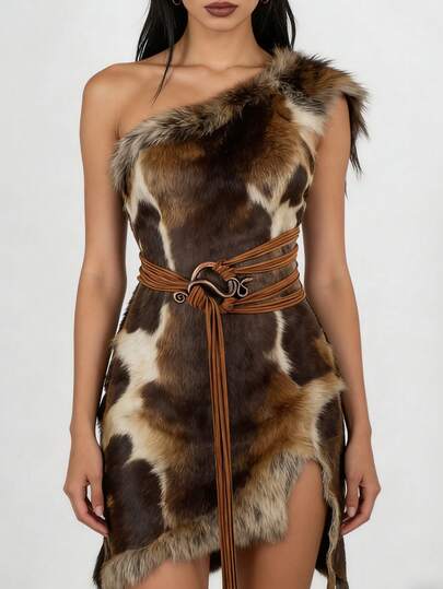 北欧蛇形女巫腰带，中世纪长绳结腰带，可调节复古编织流苏腰带，维京文艺复兴时期服装配饰，适合万圣节