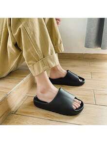 2026 New Men's House Slippers, Summer Indoor Home Bathroom Shower Anti-Slip Thick Bottom Thick Sole Sandals - Black - View 4