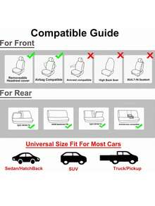 Funda de asiento de coche con estilo deportivo, de poliéster con acolchado y bordado de fútbol, ajuste universal para la mayoría de los coches - 2 asientos delanteros - Ver 10