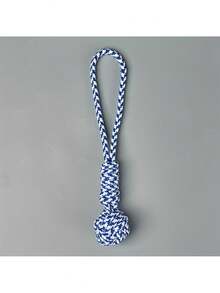 Heavy Duty Large Dog Tug Toy - Thick Braided Rope Ball With Red Striped Fabric Cover, Durable Chew Tug Toy, Suitable For All Dog Breeds (Puppies And Adult Dogs) - Multicolor - View 3