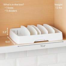 zxxYou Storalid Organizador de tapas de contenedores de alimentos Blanco Large 1organizador de cocina - Blanco - Ver 3