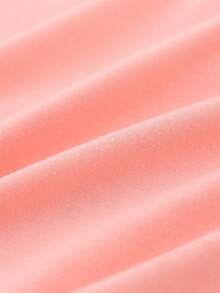 Girls' Casual Letter Print Round Neck Short Sleeve T-Shirt, Summer - Pink - View 5