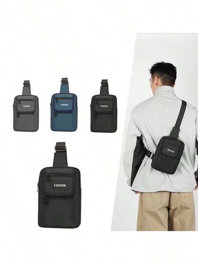 Multi-Functional Minimalist Men's Chest Bag, Large Capacity Casual Water-Resistant Shoulder Bag, Fashion Versatile Crossbody Bag