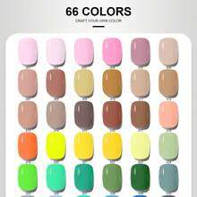 16ml Large Capacity Gel Polish 66 Colors Set For Women Girl Gift Soak Off UV LED Nail Art Gel Varnish Bottle Matches Color Essential Winter Summer Holiday Manicure Design Base Top Coat Required - Multicolor - View 3