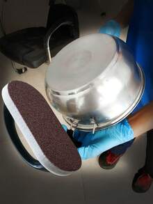 Cepillo abrasivo de diamante para limpieza, productos de limpieza reutilizables y otros suministros de limpieza que incluyen cepillos esponja para limpiar fondos de ollas, esponjas antioxidantes, esponjas para platos, paños de limpieza, limpiadores resistentes y herramientas de limpieza. - Pincel de mango marrón - Ver 7