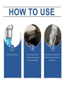 jakehoe Drain Cleaner - Suitable For Kitchen, Bathroom, Sink, Toilet. Dissolves Grease, Food Waste, Hair, Toilet Clogs. No Disassembly Required, Protects Pipes, Prevents Clogging, Keeps Pipes Flowing Smoothly. Essential Household Pipe Cleaning Tool - Powdery - View 6