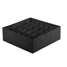 2 piezas Organizador plegable para cajones, Caja de almacenamiento de 24 rejillas para calcetines y ropa interior, Cesta separadora de armario para ahorrar espacio, Organizador de accesorios para dormitorio, Decorativo para vacaciones, habitación, hogar - SNP-0241 - Ver 13