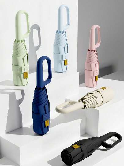 迷你折叠伞，防水便携旅行伞，二合一女士遮阳防雨伞，超轻六折伞，迷你旅行伞，两用便携伞