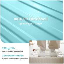 20 Inch Carry On Suitcase, Lightweight PC Hard Shell Travel Luggage Cabin Suitcase With Wheels & TSA Lock Overhead - 20 inch - View 3