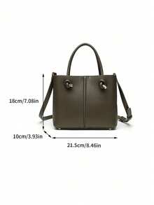 2026新款黑色迷你都市水桶包，时尚百搭高端女士单肩斜挎包 - 墨綠色 - 查看 8