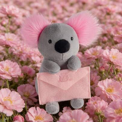 Valentine's Day Koala Plush Toy With Envelope - Soft And Fluffy Stuffed Animal, Perfect For Room Decor, Car Decoration, Birthdays, And Mother's Day.