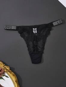 4-Piece Women's Sexy Lace Thong Set: Simple, Comfortable, Soft, And Skin-Friendly Underwear - Multicolor - View 3