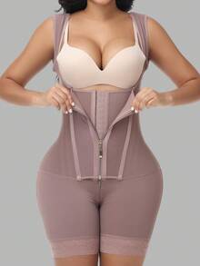 Women Colombian Shapewear,Faja Body Shaping , Tummy Control Body Shaperwear, Buttock Lifting,Thigh Slimming Bodysuit - Mauve Purple - View 1