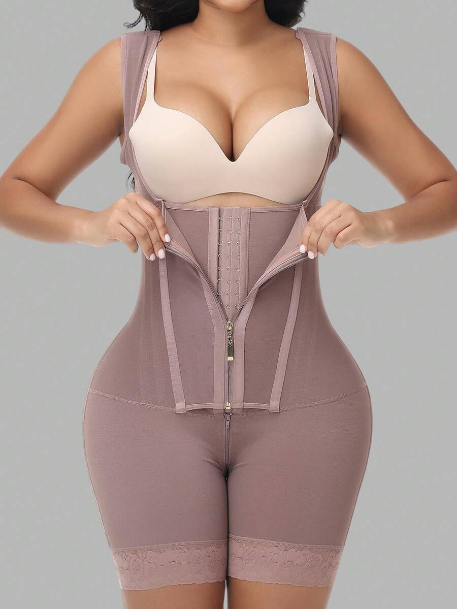Women Colombian Shapewear,Faja Body Shaping , Tummy Control Body Shaperwear, Buttock Lifting,Thigh Slimming Bodysuit - Mauve Purple - View 1