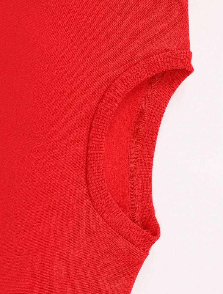 1pc Disney Mickey Mouse Fun Nostalgic Print Tween Unisex Fun Sweatshirt, Lightweight & Easy To Care, Great For Playdates & Errands - 紅色 - 查看 2