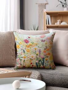 2件装波西米亚风活力花卉图案春季花卉波西米亚抱枕套，几何印花波西米亚靠垫套，复古亚麻质感，畅销款，隐形拉链，可机洗，家居装饰抱枕套，适用于沙发、客厅、卧室，不含枕芯 - 彩色 - 查看 7
