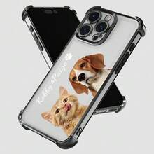 1个可定制宠物照片DIY手机壳，背景可拆卸，电镀边角保护，高清UV印刷，防震，兼容苹果17Air/16promax/16pro/15promax/14promax/13promax/13pro/15pro，兼容三星/A05/A04/A11/A24/A25/A26/A33/A12/A13/A14/A15/A52/A54/A55、S23 Ultra/S24 Ultra/A52S/13C/A15，兼容荣耀X6A/X7B/X8B/X6，兼容红米手机 - 适合个性化定制、日常使用或送礼，国际版，非国内版 - 黑色 - 查看 6