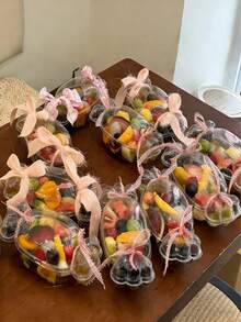 5/10/30/50个装可重复使用蛋糕杯（带盖）、冷萃酸奶杯、带透明窗口的礼盒、椰子布丁杯、燕麦片杯（带盖）、防震甜点杯、耐用防裂酸奶杯、奶油蛋糕盒、透明甜点杯 - 彩色 - 查看 4