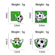 4pcs World Cup Themed Metal Alloy Brooch Pins, With Safety Pin Design, Suitable For Decorating Jackets, Scarves, Hats, Backpacks To Show Team Support, Essential For Match Viewing Parties - Multicolor - View 5