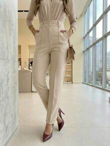 Women Pants - Màu be - Xem 1
