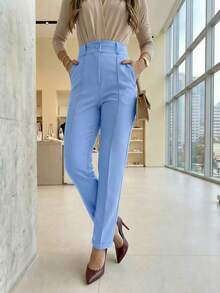 Women Pants - Màu xanh nhạt - Xem 4