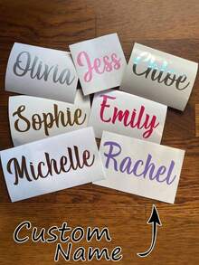 Customized Name Text Content Stickers, Name Stickers, Customized Stickers, Name Stickers, Date Stickers, Romantic Wedding Gift Box Balloon Stickers, Birthday/Anniversary/Wedding/Conference Gifts, DIY Gifts, Handmade, Handwritten, Wedding Stickers - Multicolor - View 10