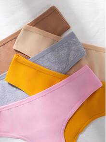 7 chiếc/gói quần lót dây cotton không đường may dành cho nữ, gợi cảm, thoáng khí, cạp thấp, phù hợp cho thể thao và tập luyện. - Nhiều màu - Xem 3