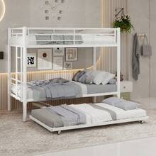 Kids Bed Frames, Headboards & Footboards - White + Iron + Bedroom - View 1