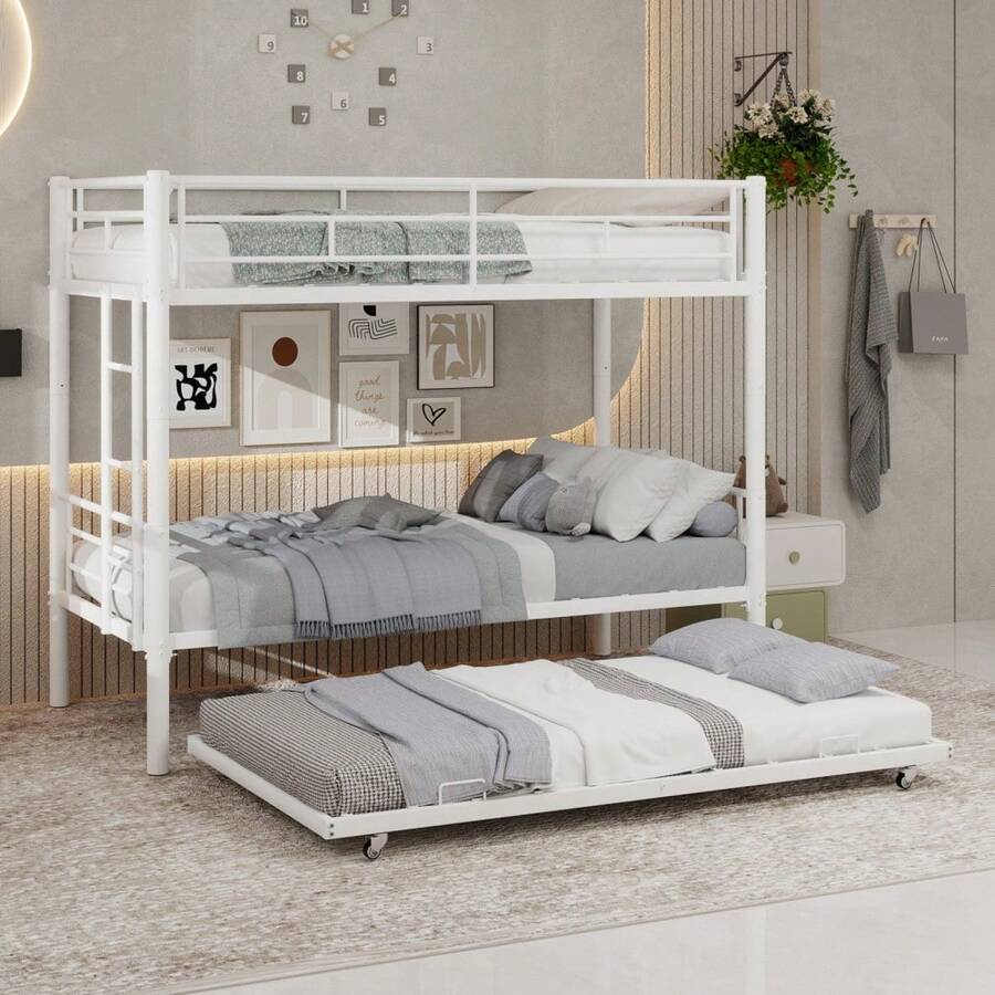 Kids Bed Frames, Headboards & Footboards - White + Iron + Bedroom - View 1