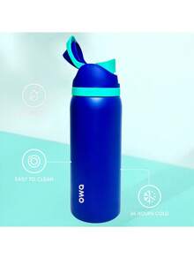 OWA 32OZ Water Bottle With Straw, Insulated Stainless Steel Tumbler, 24hrs Cold, Lock Lid, For Sports Travel School,Color: Rose Red - 藏蓝色 - 查看 3
