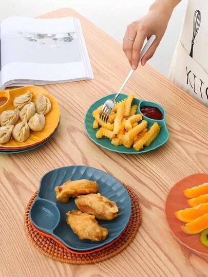 2pcs/Set Multicolor Shell Shaped Dipping Sauce Plates, Shatterproof And Easy To Clean, Suitable For Home Picnic, Snacks, Appetizers