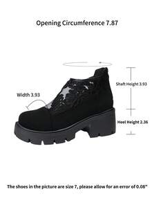 SDEMIN Early Autumn And Winter Daily Wear, Date Travel, Ladies' Temperament, Floral Print Lace Ankle Boots, Back Zipper Square High Heels, Round Toe Boots, And Fashionable Pointed Black Mesh Breathable High Heels - màu đen - Xem 2