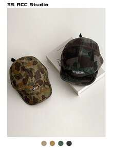 Mũ lưỡi trai Soft Crown Camo, mũ phong cách đường phố hip hop ngoài trời, mũ snapback vành mềm thêu chữ, phong cách skater hippie chicks. - Nhiều màu - Xem 3