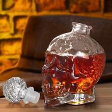 Whiskey Bourbon Tequila Decanter Red Wine Filter Liquor Dispenser Carafe Decanter For Alcohol Personalized Gifts Retirement Gift - 750ml skull - 查看 3