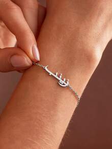 1PC Custom Arabic Name Bracelet, Stainless Steel Bracelet, Custom Arabic Jewelry, Minimalist Bracelet, Unisex Bracelet, Couple Bracelet, Custom Name Bracelet, Valentine's Day Gift, Ramadan Gift, Mother's Day Gift, Personalized Gift For Mom - Multicolor - View 8